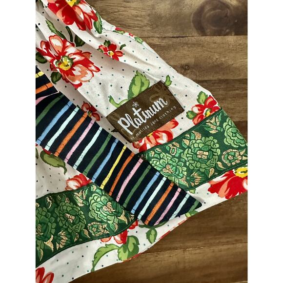 NEW Matilda Jane Platinum Ausgust Loves Me Floral Short Sleeve Top Cream Red 2 - Picture 5 of 9